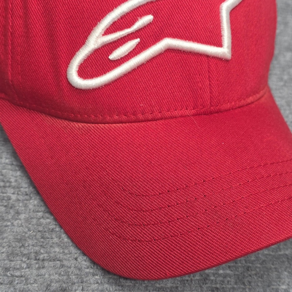 Alpinestars Hat Cap Fitted Mens XL Red Flexfit Logo Moto Motorcycle Sports - Picture 8 of 9